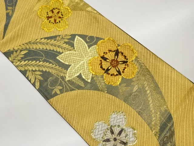 JAPANESE FUKURO OBI / PULP CLOTH / WOVEN SAKURA